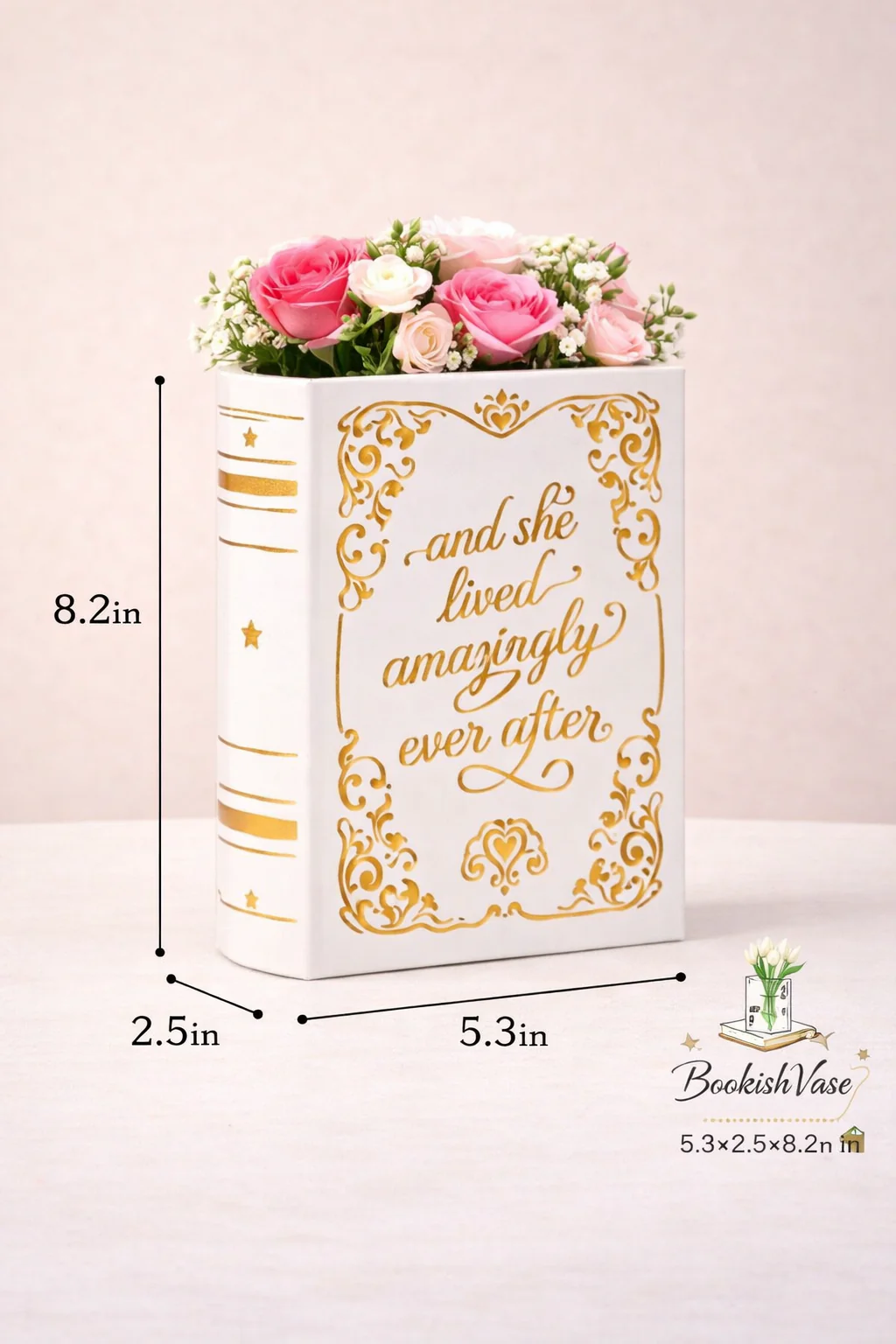 Large Ceramic Bookish Vase